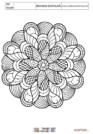 Mandala boyama sayfaları